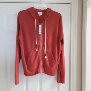 Sundry Sunrise Mauve Light Terry Hoodie Jacket